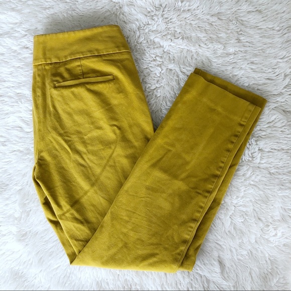LOFT Pants - LOFT Mustard Yellow Skinny Ankle Pants Size 4